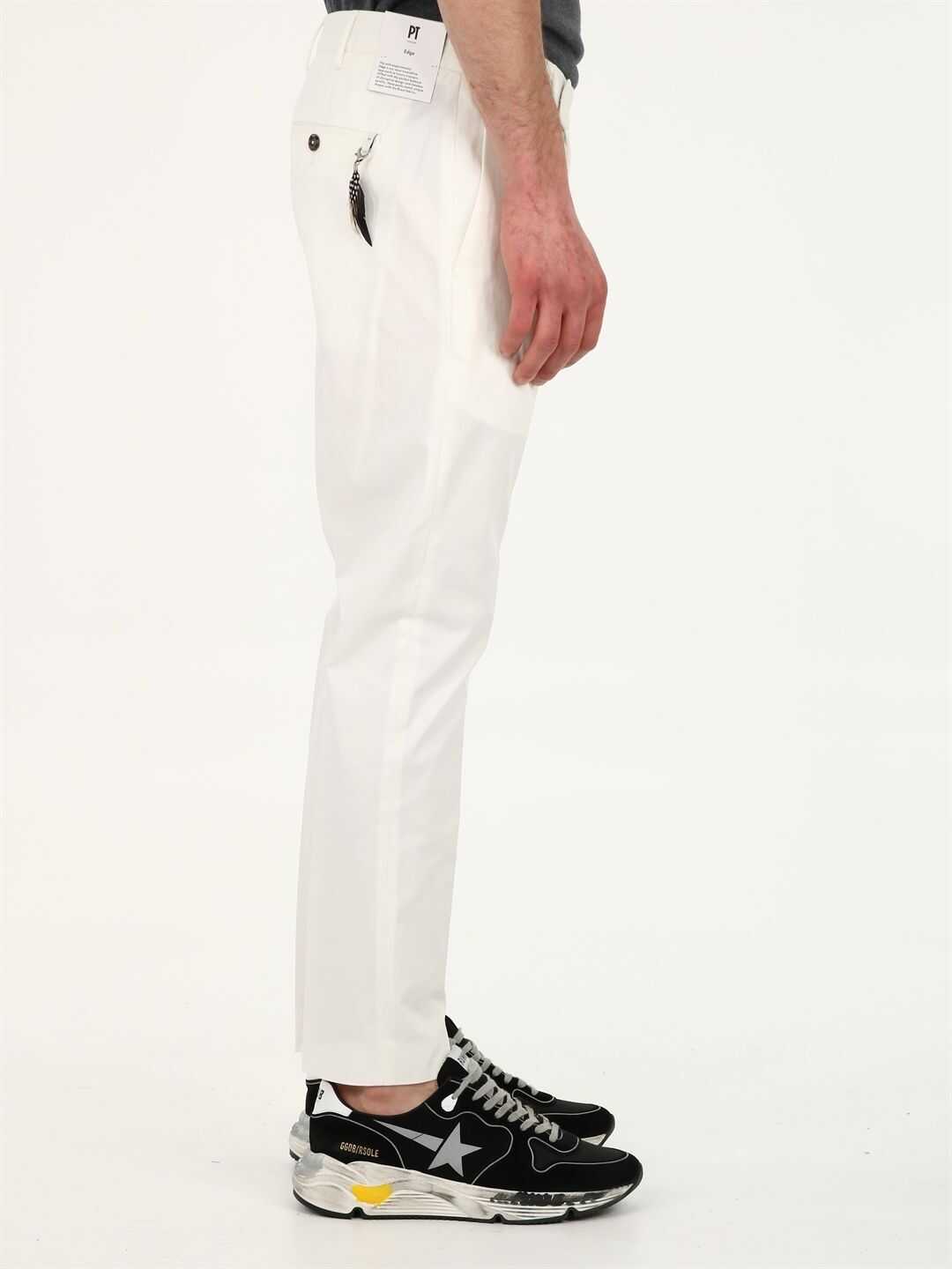 PT01 Slim Fit Cotton Trousers COASX0Z00FWD MP27 White