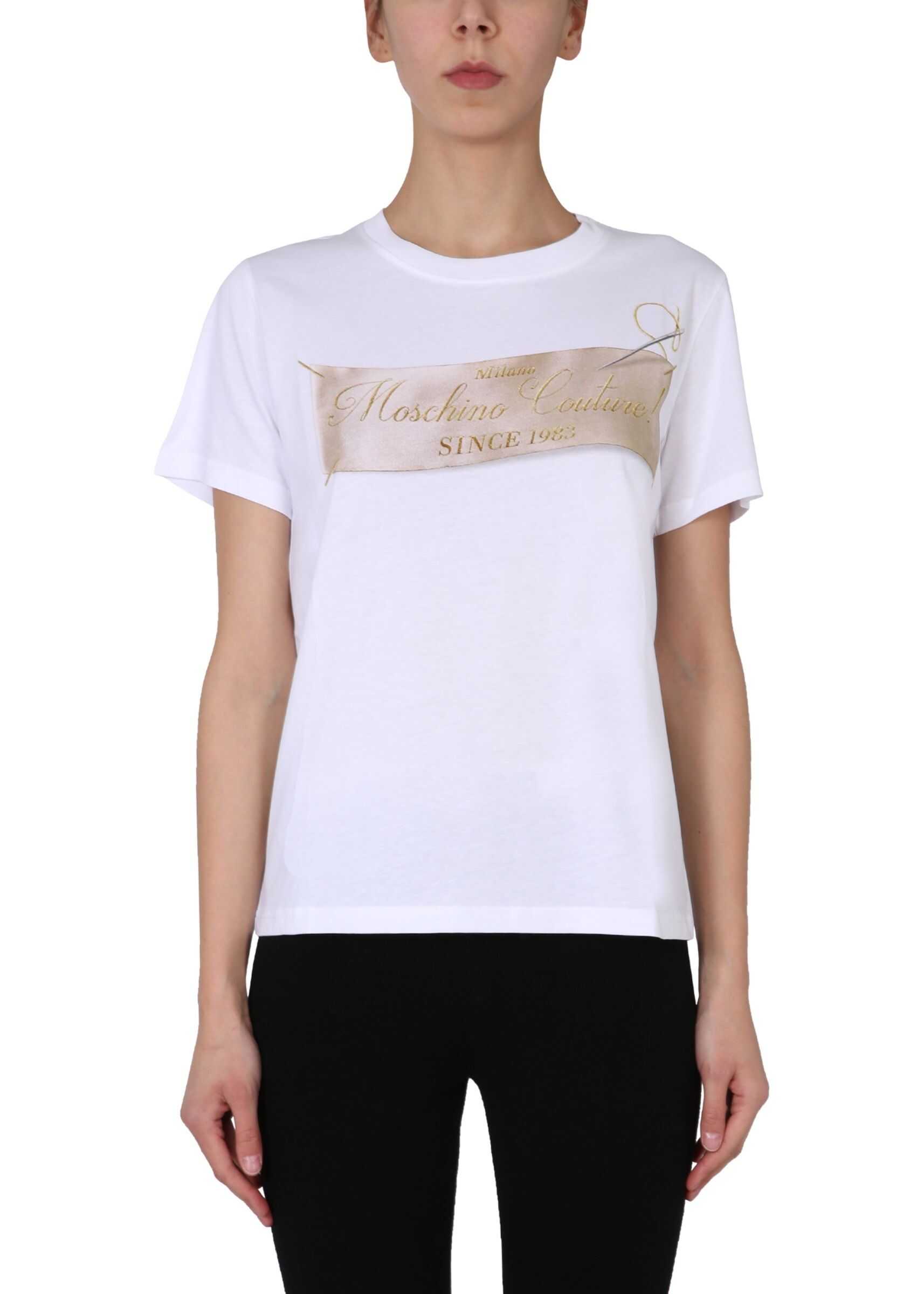 Moschino Sartorial Label T-Shirt WHITE