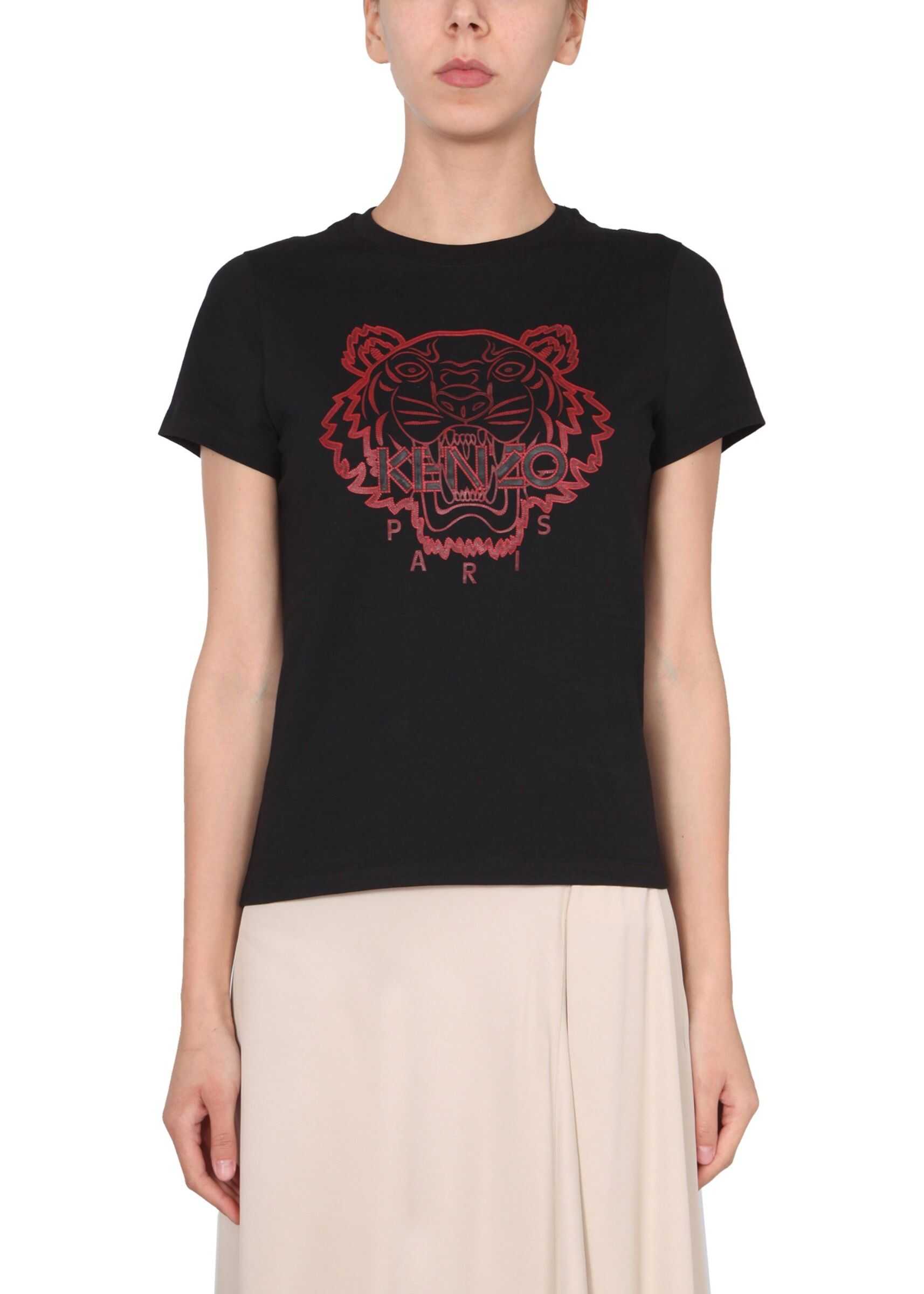 Kenzo T-Shirt With Tiger Print BLACK