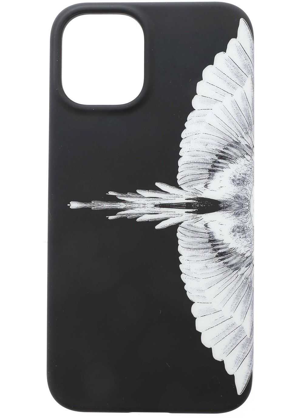 Marcelo Burlon Wings Iphone 12 Cover In Black And White CMPA021R21PLA0011001 Black