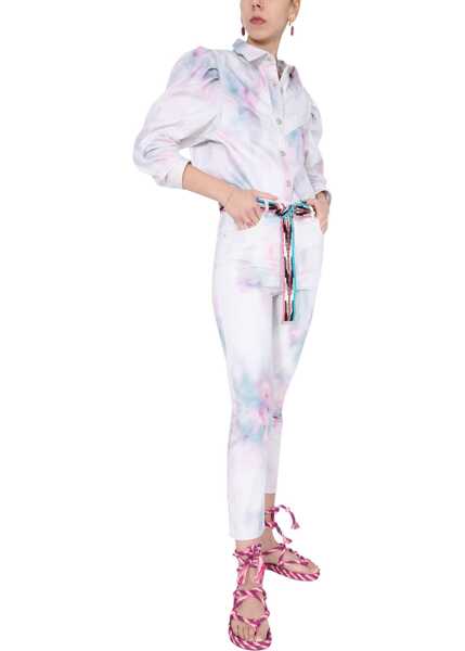 Blugi skinny ISABEL MARANT ETOILE Wool Printed Jeans LILAC Femei (BM 8239234) 2