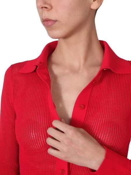 Cardigane Bottega Veneta Mesh Cardigan RED Femei (BM 8239636) 4
