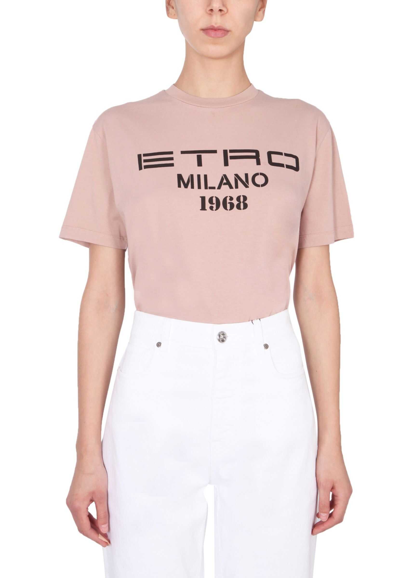 ETRO Crew Neck T-Shirt 14517_94680650 PINK