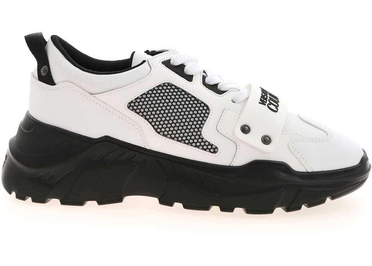 Versace Jeans Couture Branded Sneakers In White And Black* White