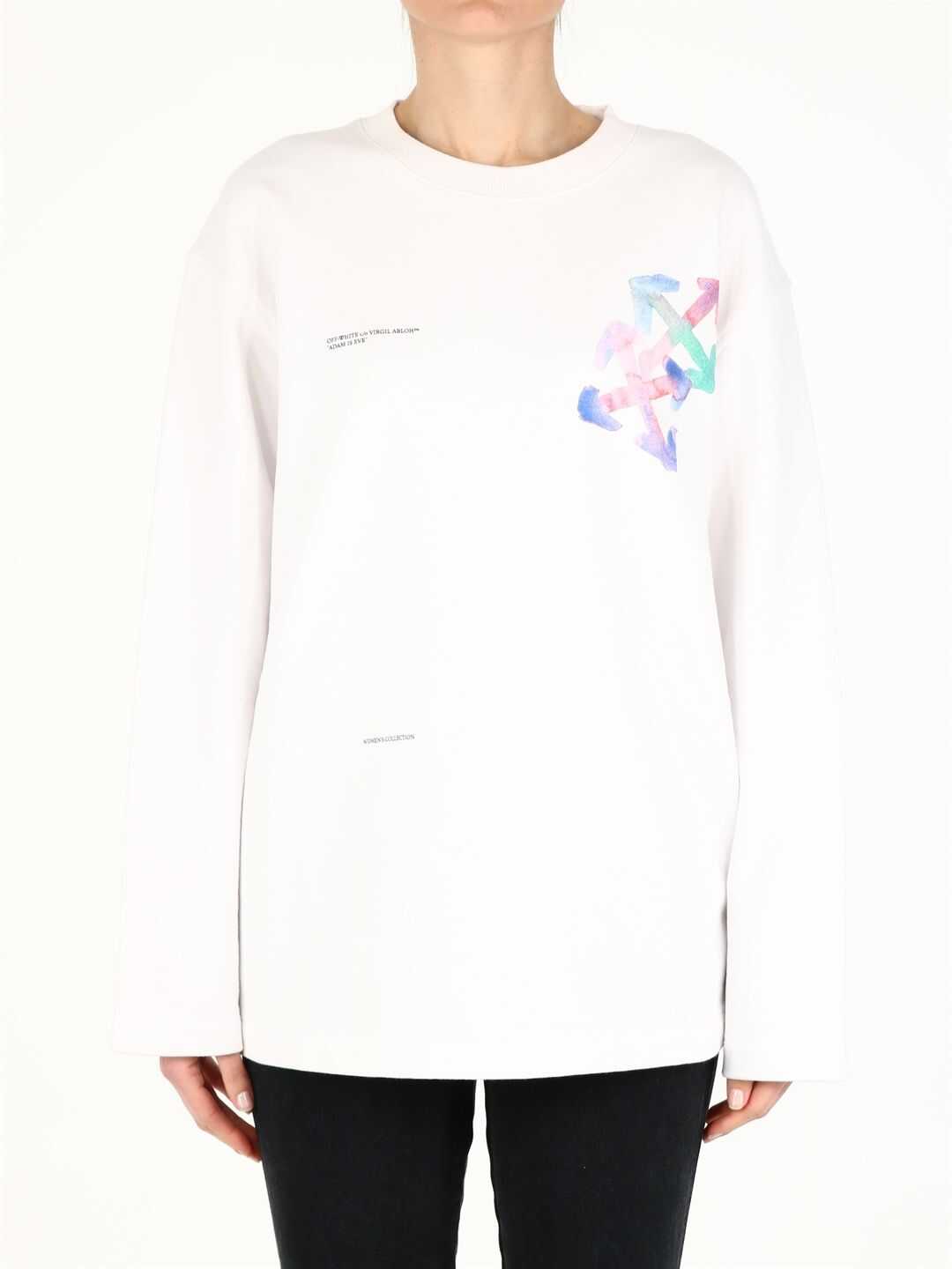 Off-White Watercolor Arrrows Hoodie OWBA062S21JER001 White