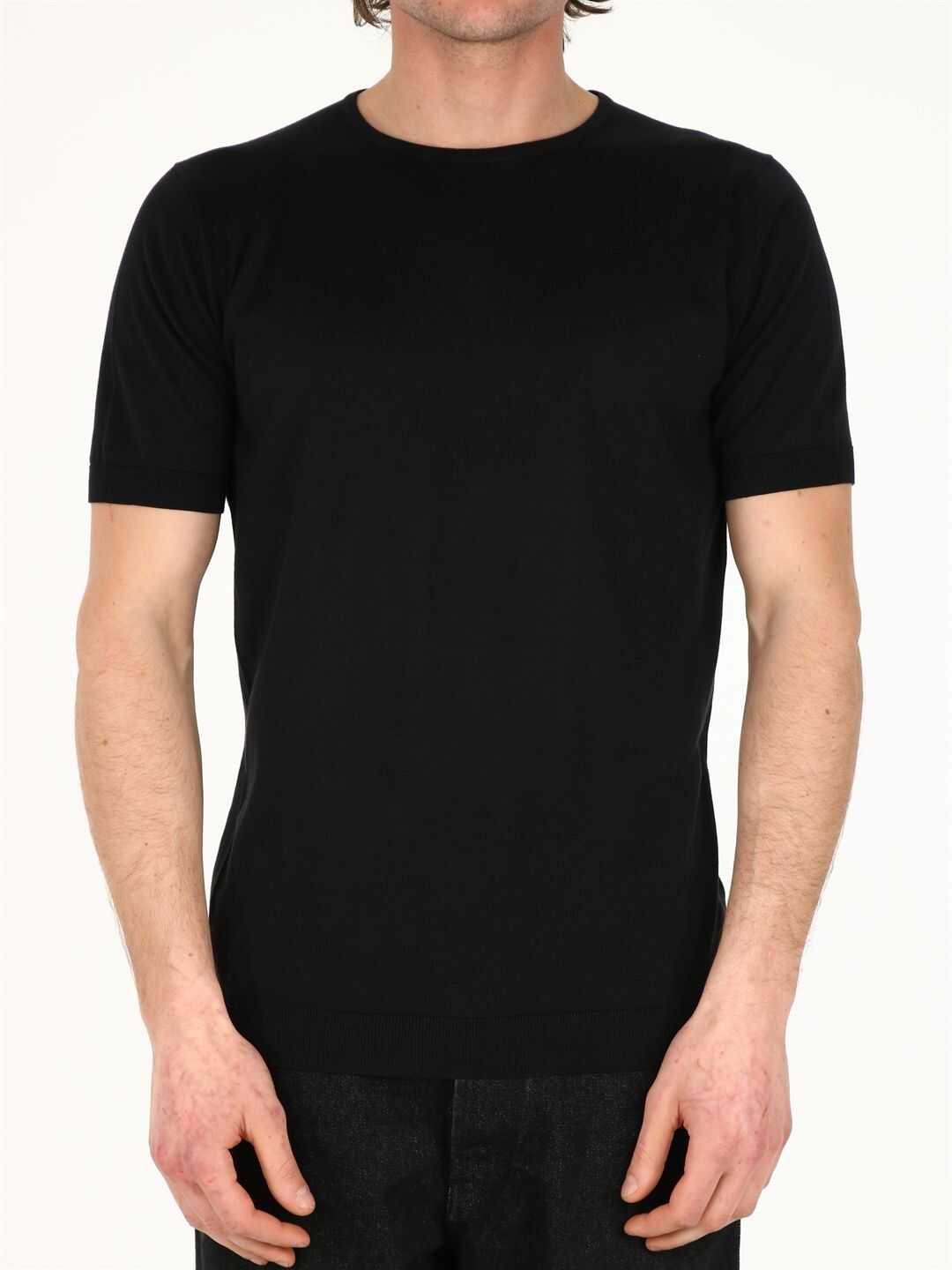John Smedley Cotton T-Shirt BELDEN Black