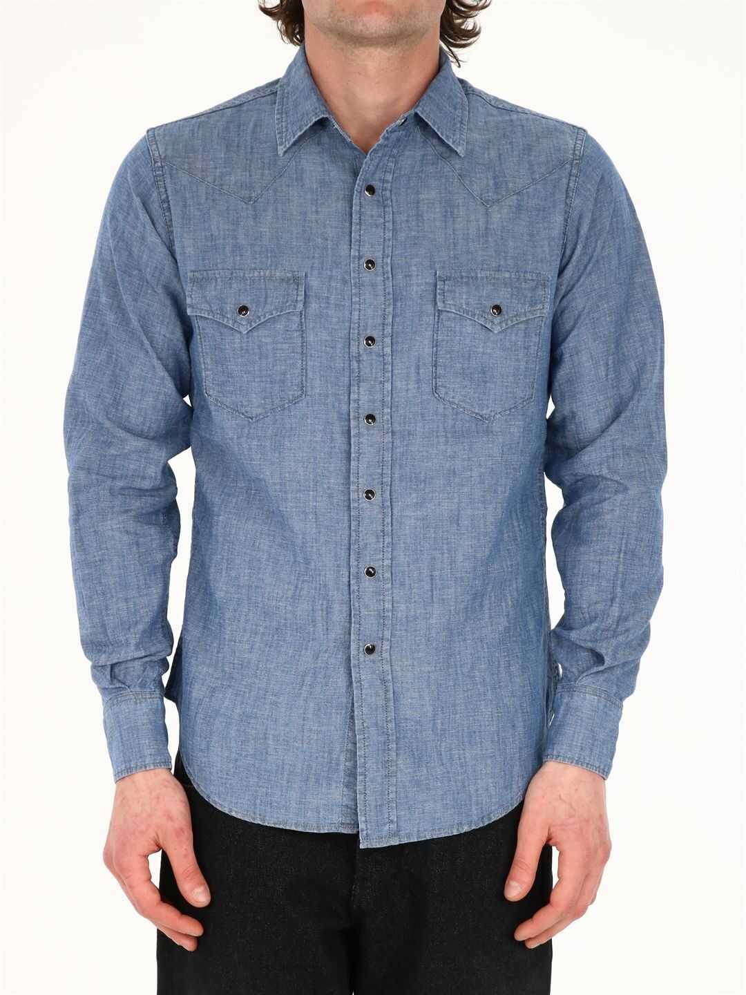 Saint Laurent Classic Western Shirt 597059 Y01IC Blue