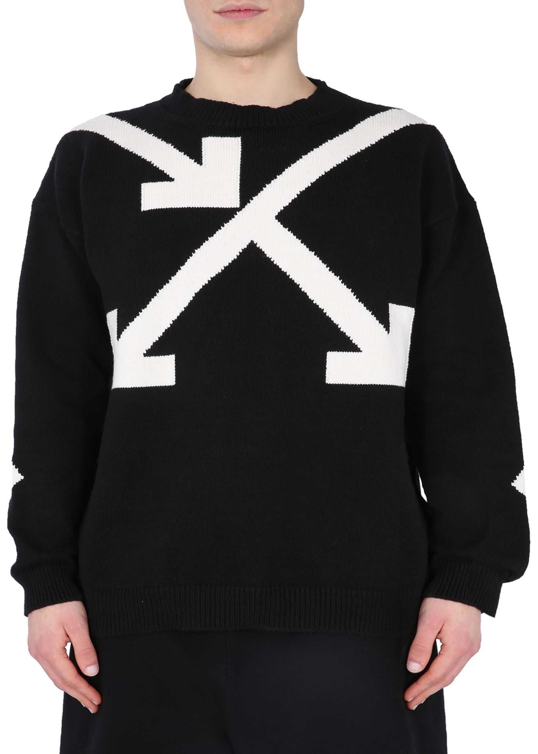 Off-White Arrows Twisted Jacquard Sweater OMHA036_S21KNI0021001 BLACK