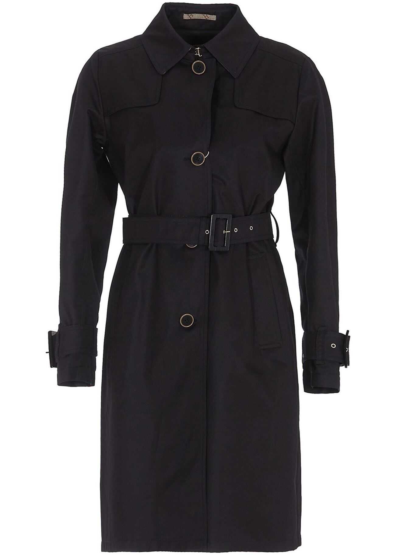 Herno Gabardine Trench Coat In Blue IM0142D132189200 Blue