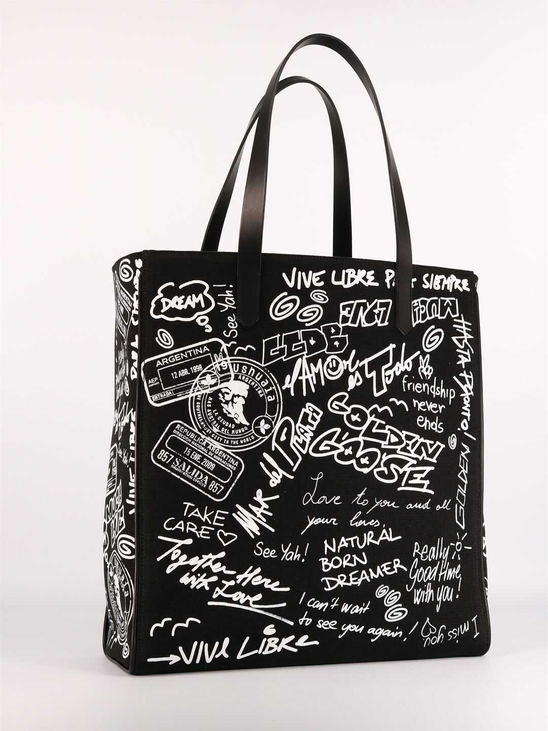 Golden Goose Graffiti California Bag GWA00117 A000124 Black