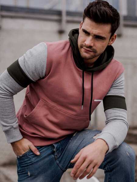Hanorace Les Hommes UHH302750M Wielokolorowy Barbati (BM 8252917) 3