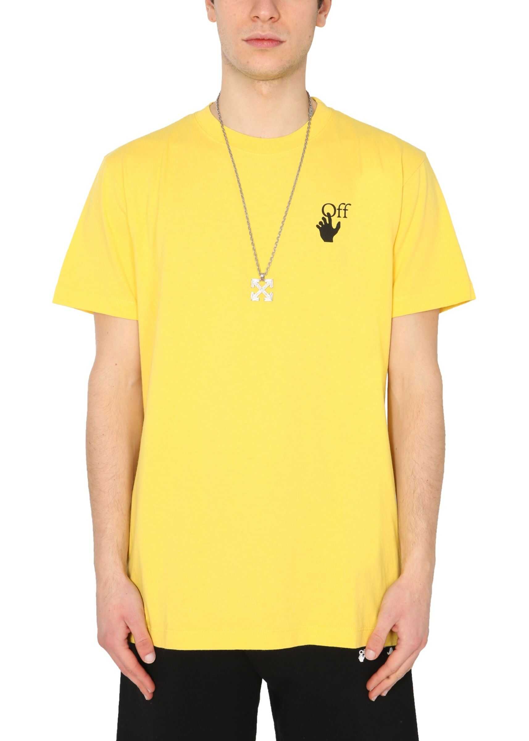 Off-White Crew Neck T-Shirt OMAA027_S21JER0051910 YELLOW