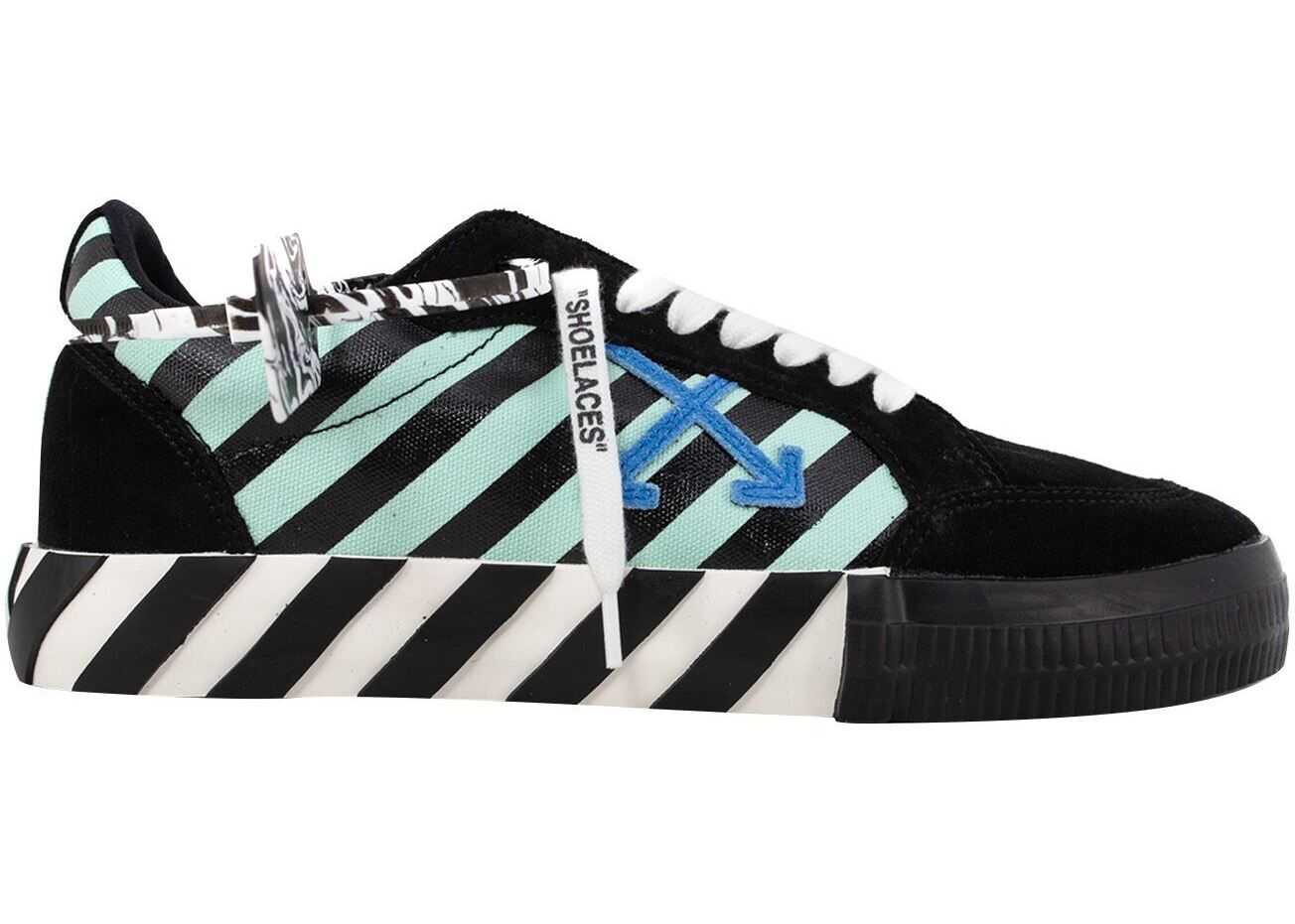 Off-White Vulcanized Low Sneakers In Black And Blue OMIA085R21LEA0061045 Black