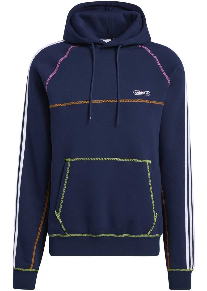 adidas Contrast Stitching Hoodie GN3893 Blue