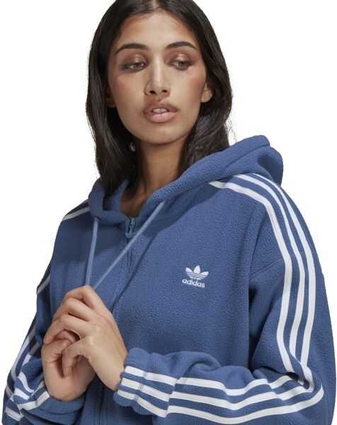 Hanorace adidas Adicolor Classics Polar Fleece Full-Zip Hoodie GN2812 Blue Femei (BM 8263726) 5