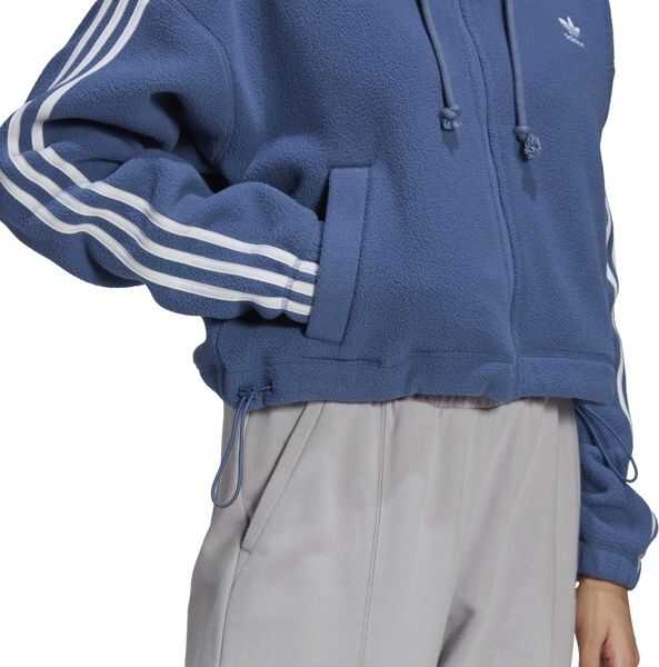 Hanorace adidas Adicolor Classics Polar Fleece Full-Zip Hoodie GN2812 Blue Femei (BM 8263726) 6