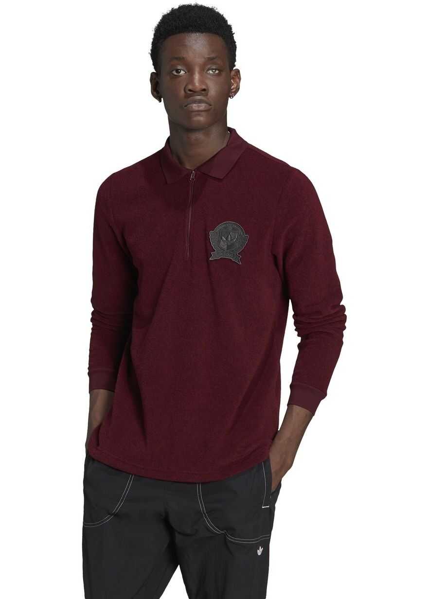 Bluze adidas Crest Polo Shirt H32145 Maroon Barbati (BM 8263741) 2