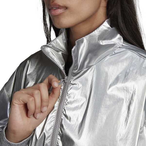 Bluze de trening adidas Adicolor Tricolor Metallic Japona Track Jacket GT8434 Metallic silver Femei (BM 8264281) 5