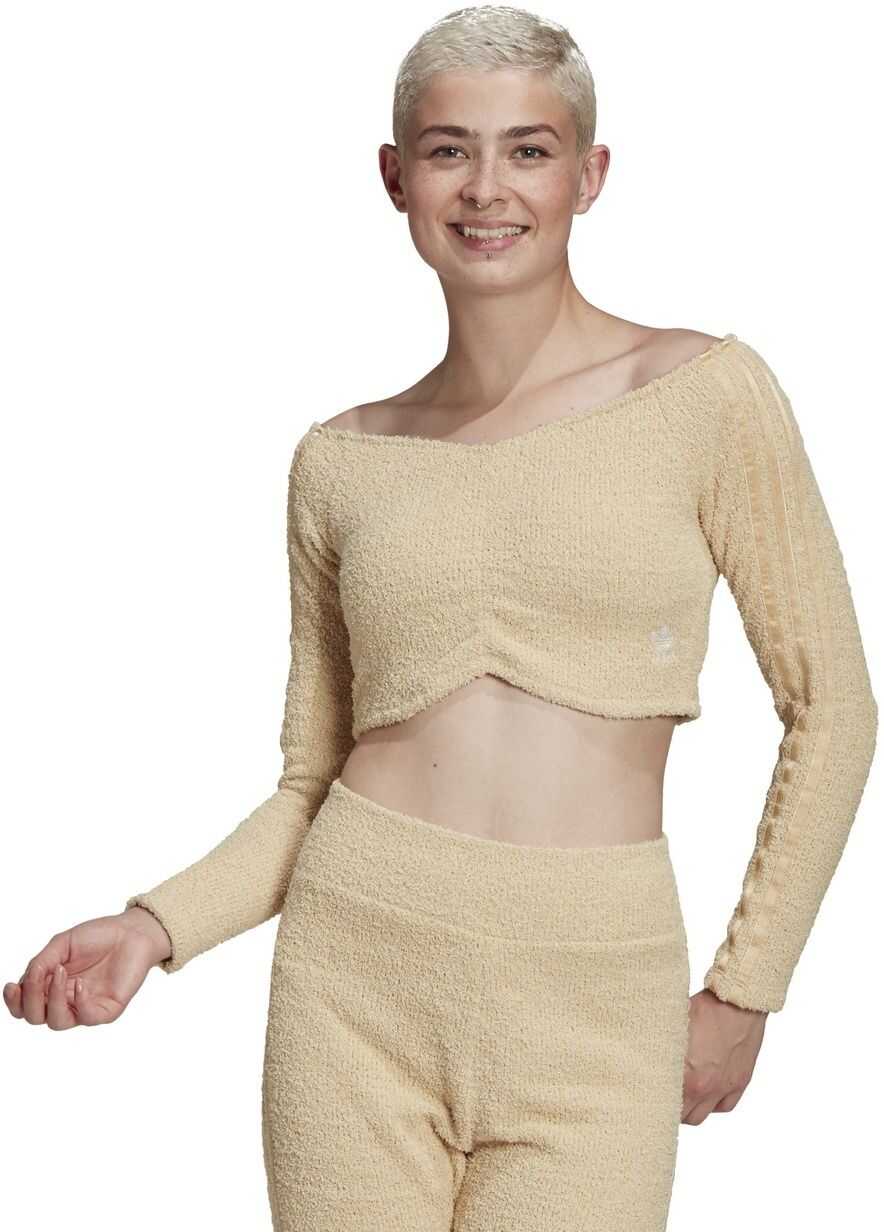 Topuri adidas Crop Top H18833 Beige Femei (BM 8264287) 2