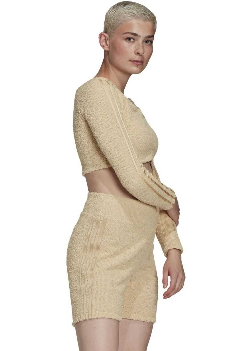 Topuri adidas Crop Top H18833 Beige Femei (BM 8264287) 3