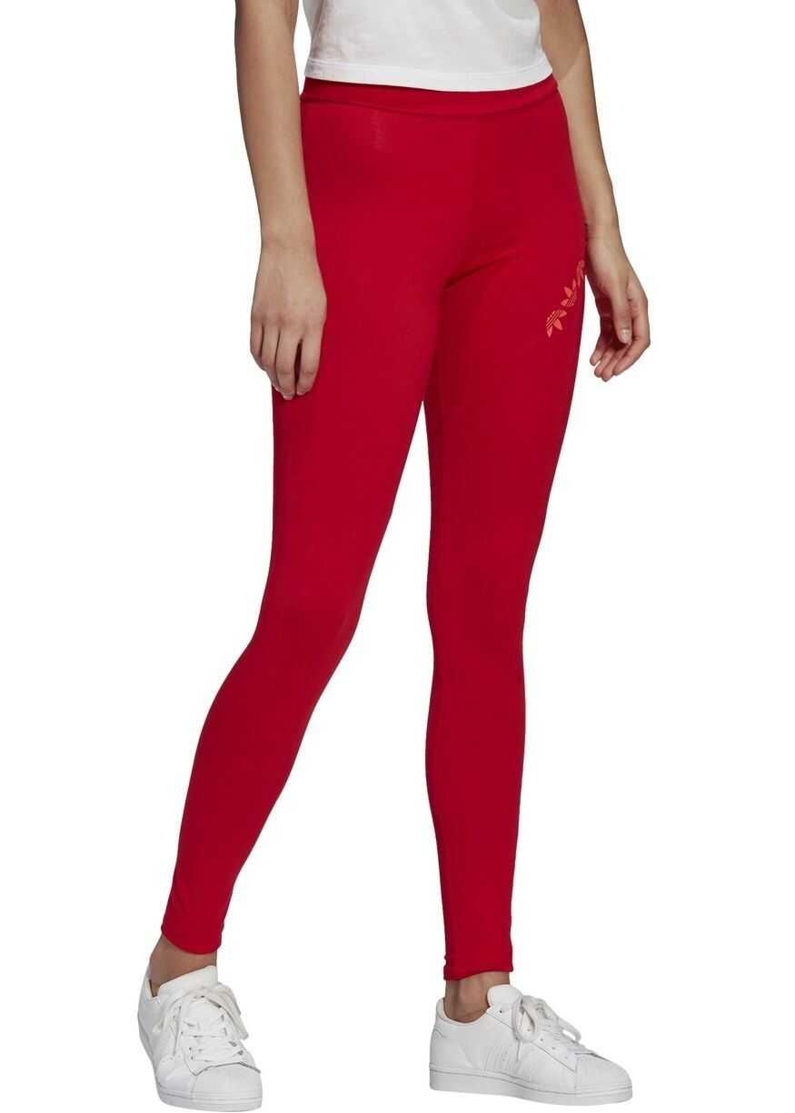 Colanti adidas Adicolor Sliced Trefoil High-Waisted Tights GT8470 Red Fete (BM 8264371) 2