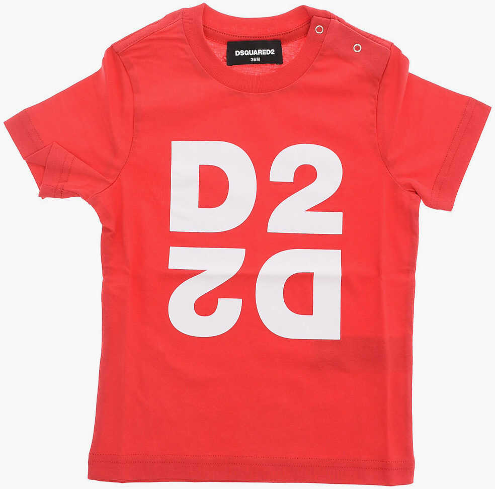 Dsquared2 Kids Logo Print Crewneck T-Shirt RED