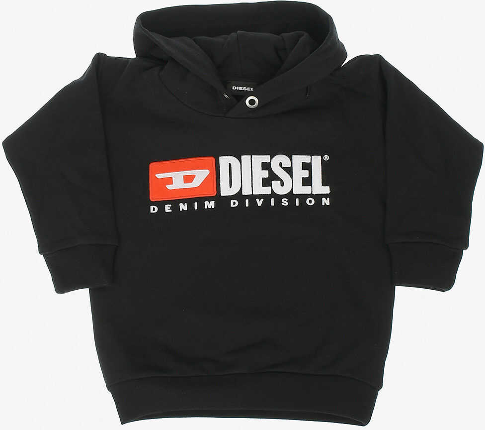 Diesel Kids Hooded Sdivision Over Sweatshirt Black