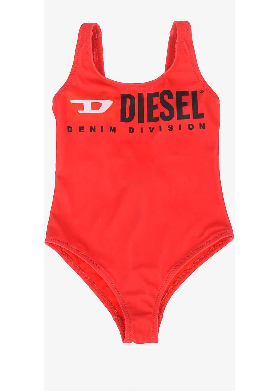 Diesel Kids Logo Print Mlamnew Swimsuit Red