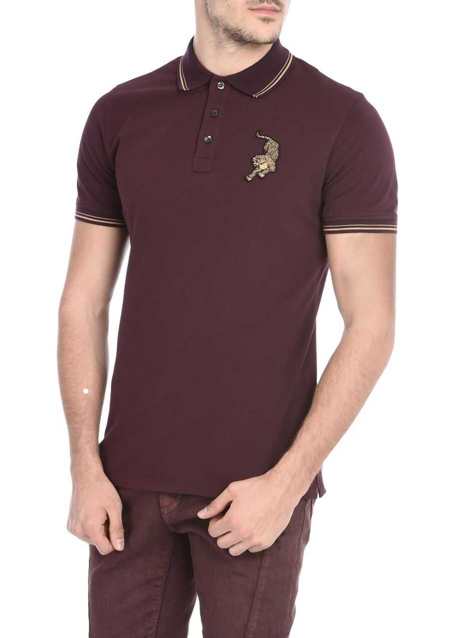 Just Cavalli Chest Tiger Wine Polo S01GC0440 Red Wine