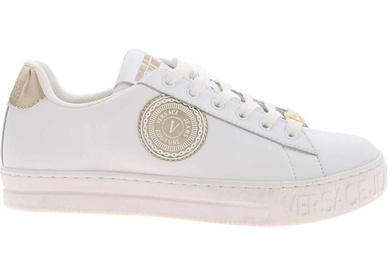 Versace Jeans Couture V Emblem Sneakers In White E0VWASK671927003 White