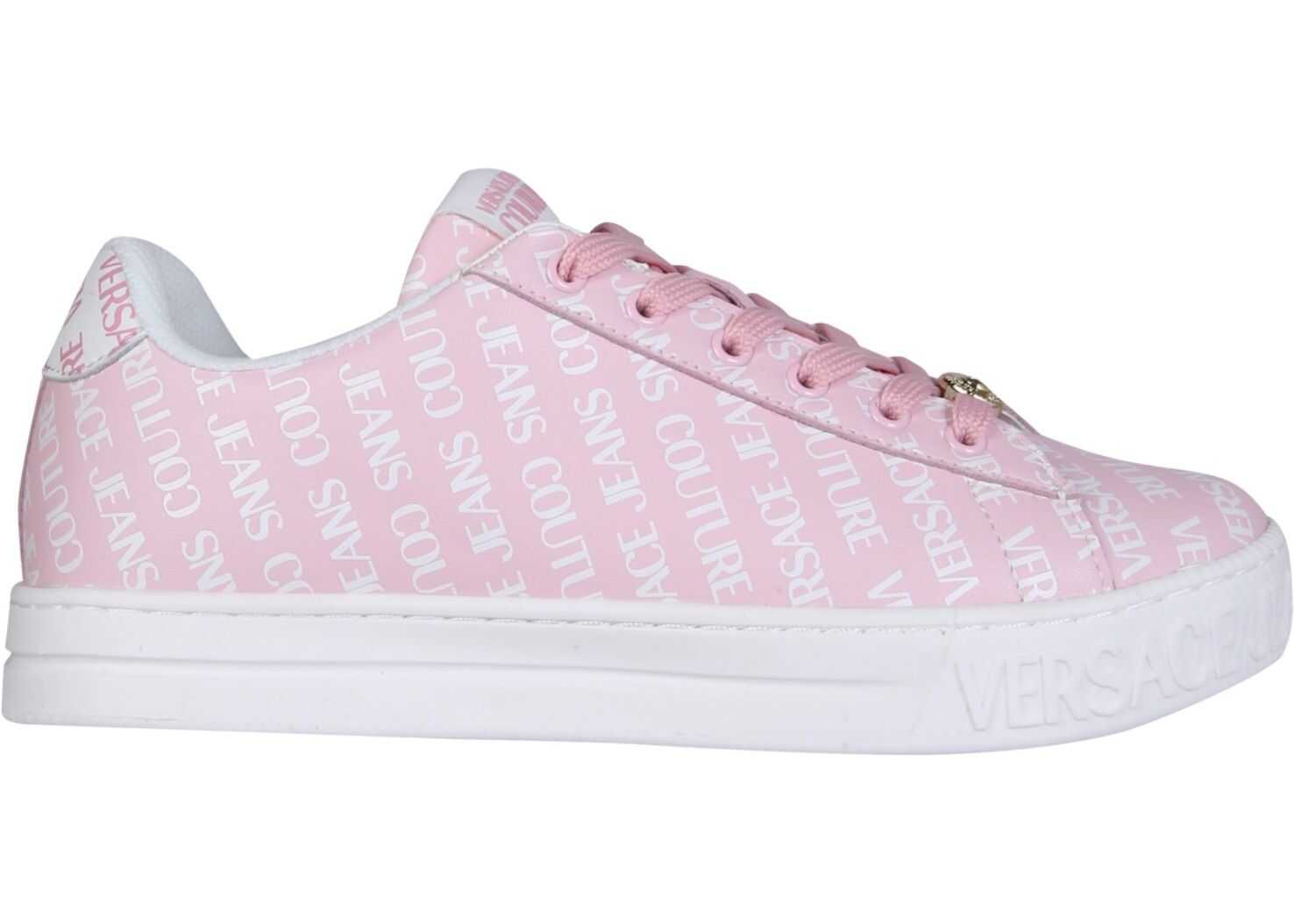 Versace Jeans Couture Sneakers With Logo Pattern E0VWASKL_71973426 PINK