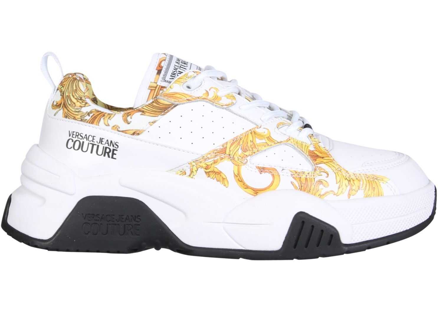 Versace Jeans Couture Baroque Print Sneakers E0VWASF3_71953MCI WHITE