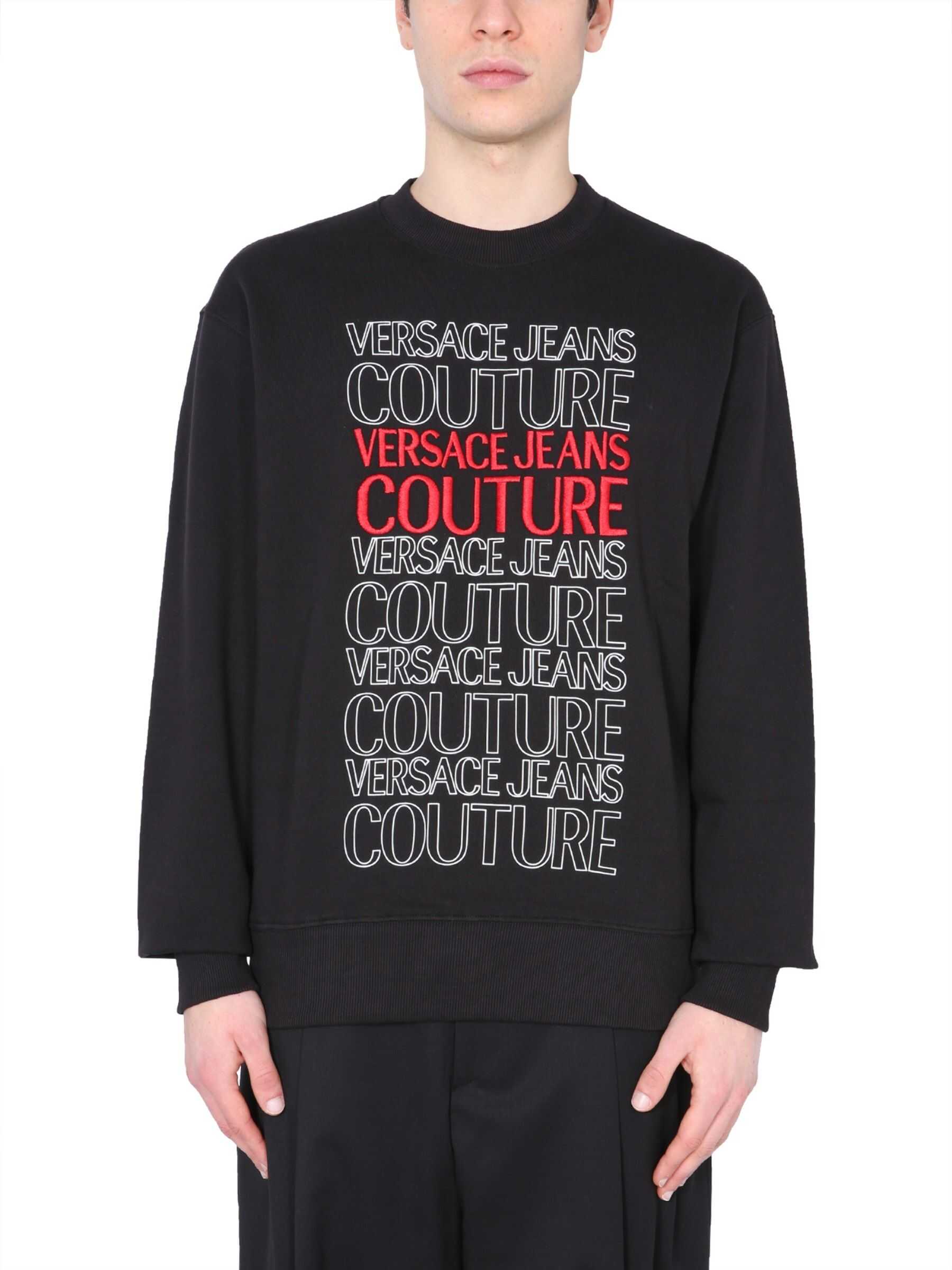 Versace Jeans Couture Crew Neck Sweatshirt B7GWA7UT_30453K42 BLACK