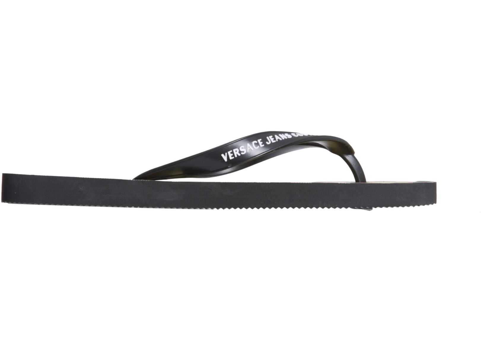 Versace Jeans Couture Rubber Thong Sandals E0YWASQ7_71941M27 BLACK