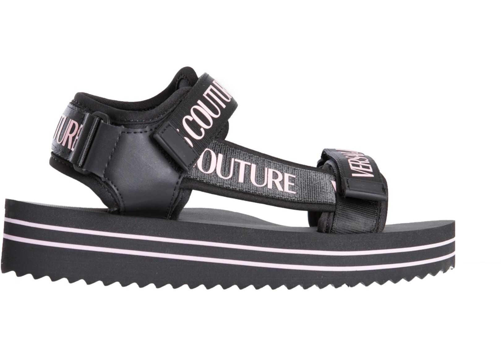 Versace Jeans Couture Sandal With Logo Tape E0VWASX1_71937899 BLACK