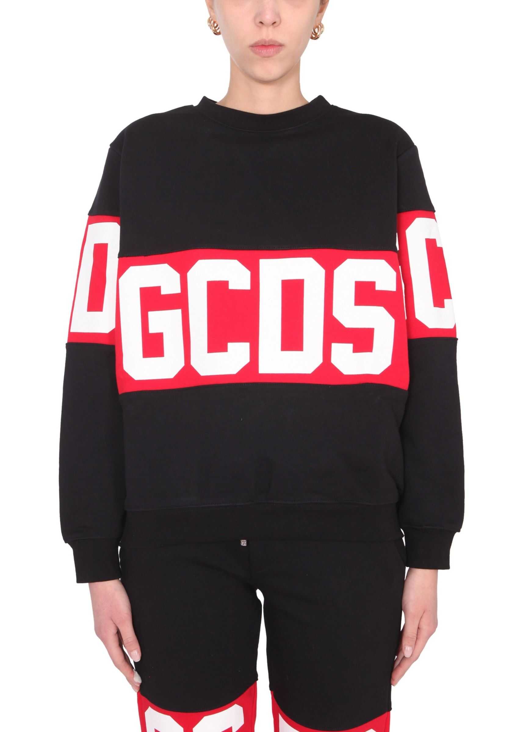 GCDS Crew Neck Sweatshirt CC94W021056_02 BLACK