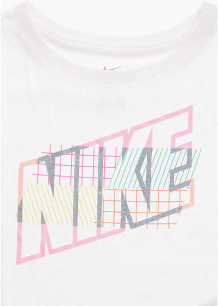 Tricouri Nike Drapey Logo-Print T-Shirt White Baieti (BM 8274532) 2