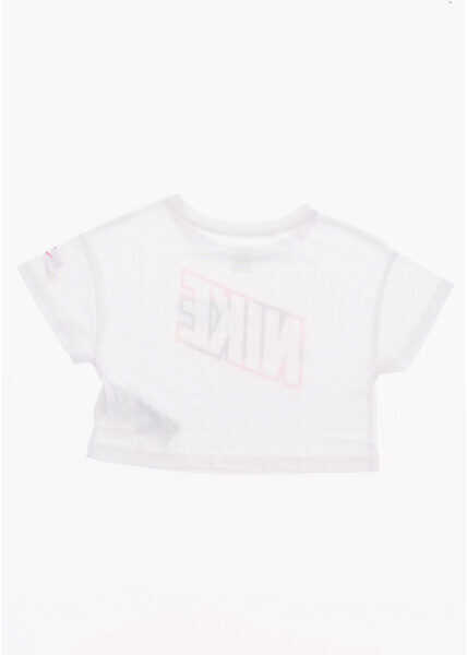 Tricouri Nike Drapey Logo-Print T-Shirt White Baieti (BM 8274532) 3