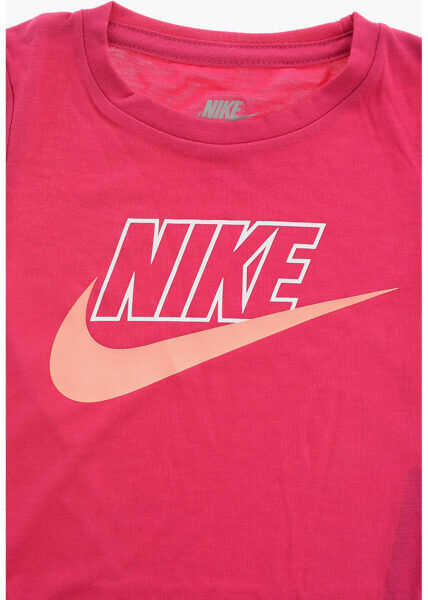Rochii Nike Logo-Print Short Sleeve Dress Pink Fete (BM 8274574) 2