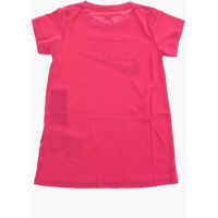 Rochii Nike pentru Fete - Rochii Nike Logo-Print Short Sleeve Dress Pink Fete (BM 8274574) - B-mall.ro