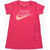 Nike Logo-Print Short Sleeve Dress Pink