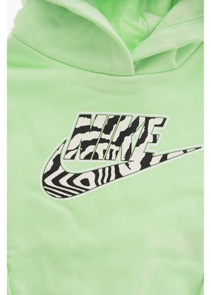 Bluze de trening Nike Hoodie Sweatshirt With Logo Zebra Print Green Baieti (BM 8274601) 2