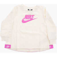 Rochii Logo-Print Crew-Neck Sweat Dress Fete