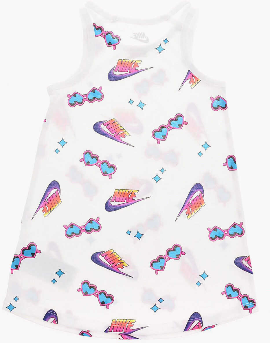 Rochii Nike All Over Logo-Print Tank Dress White Fete (BM 8274850) 2