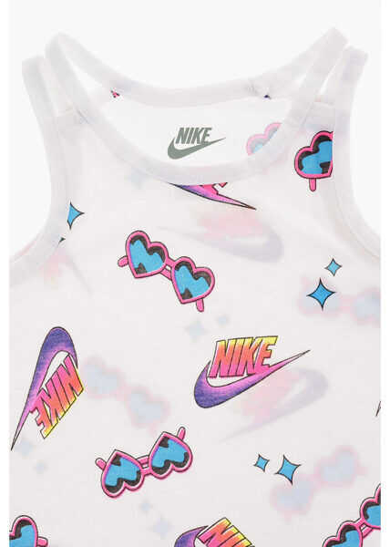 Rochii Nike All Over Logo-Print Tank Dress White Fete (BM 8274850) 3