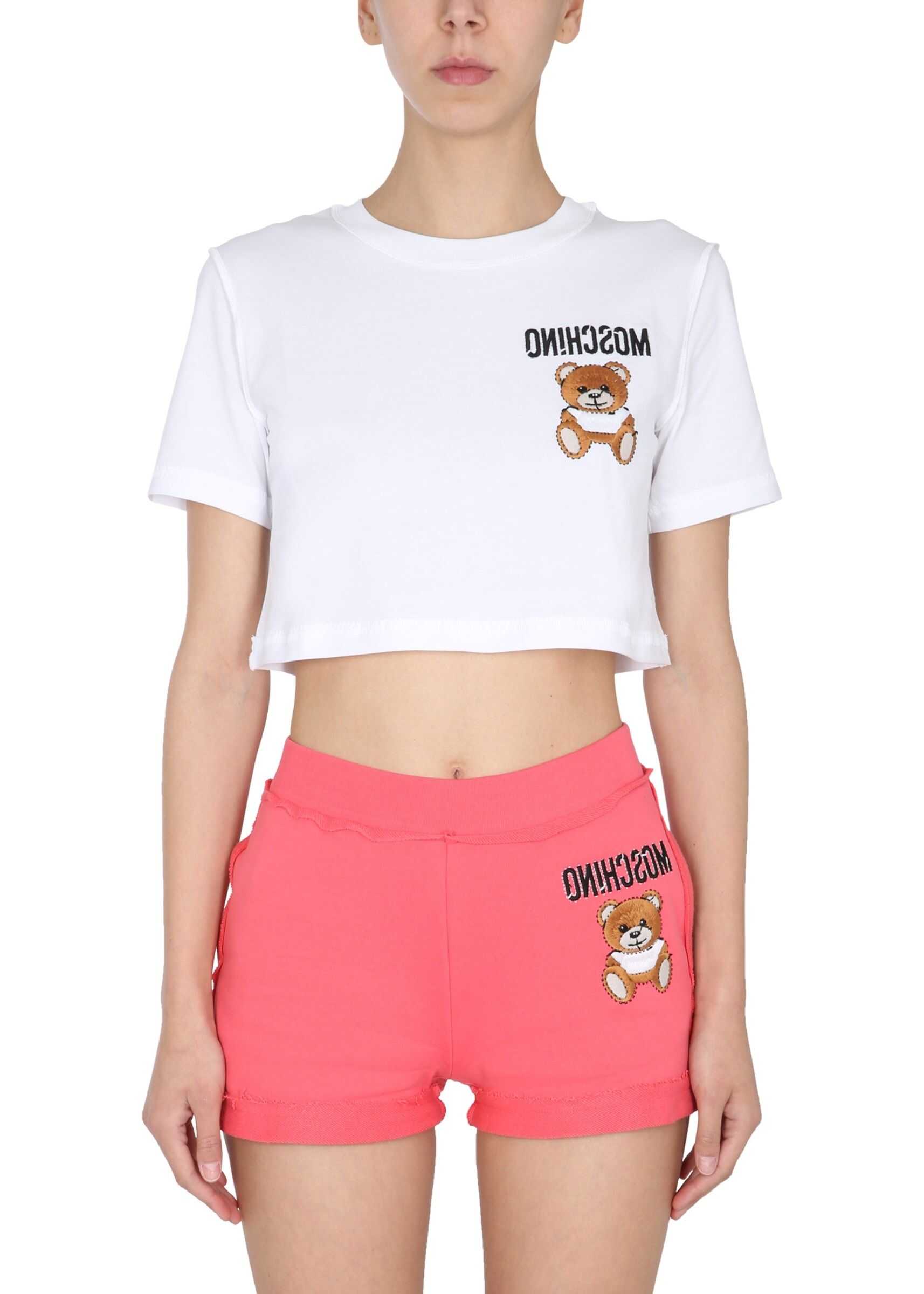 Moschino Teddy Inside Out T-Shirt 07050440_1001 WHITE