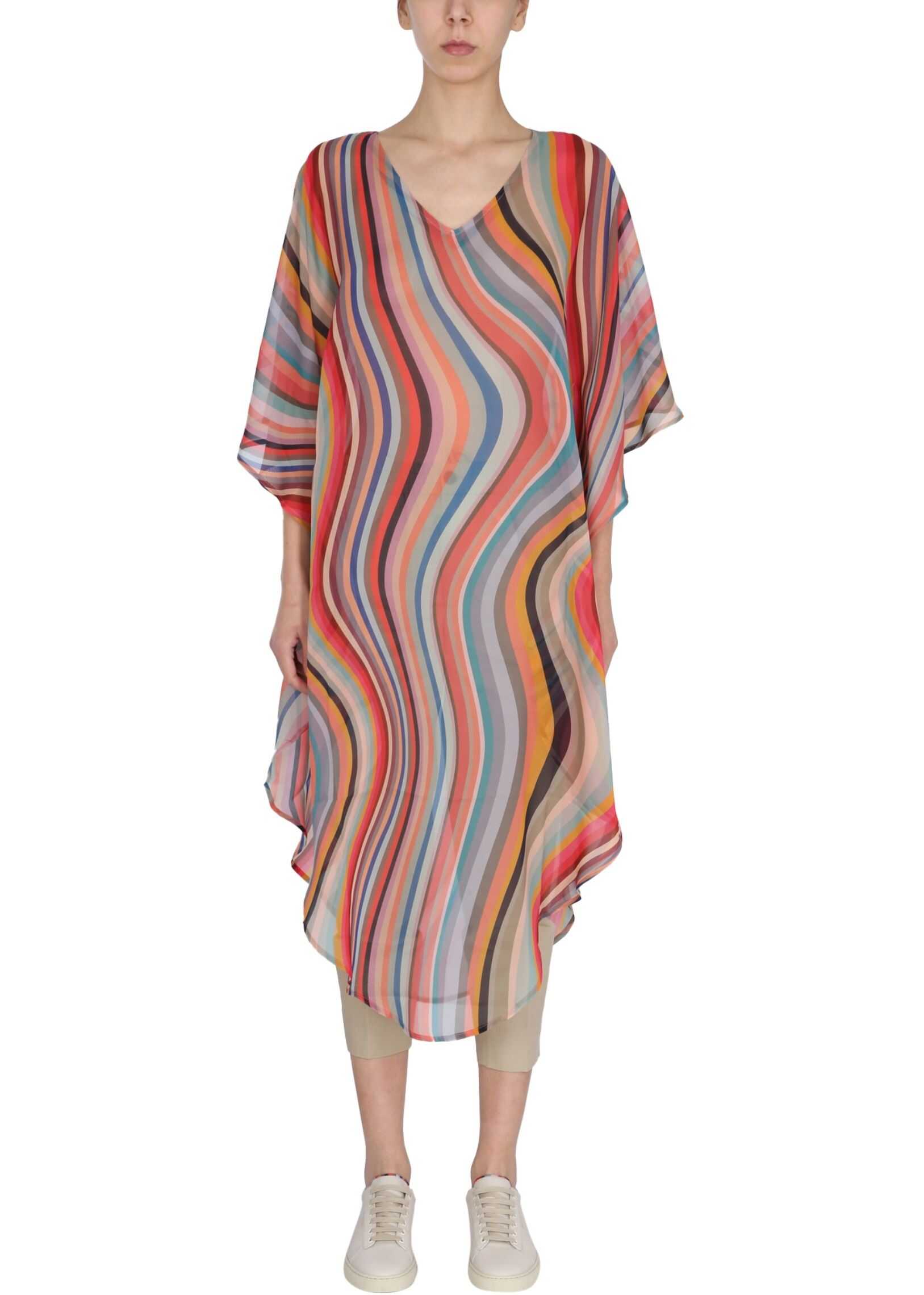 Paul Smith Caftan With Stripe Print W1A/662E/AU240_90 MULTICOLOUR