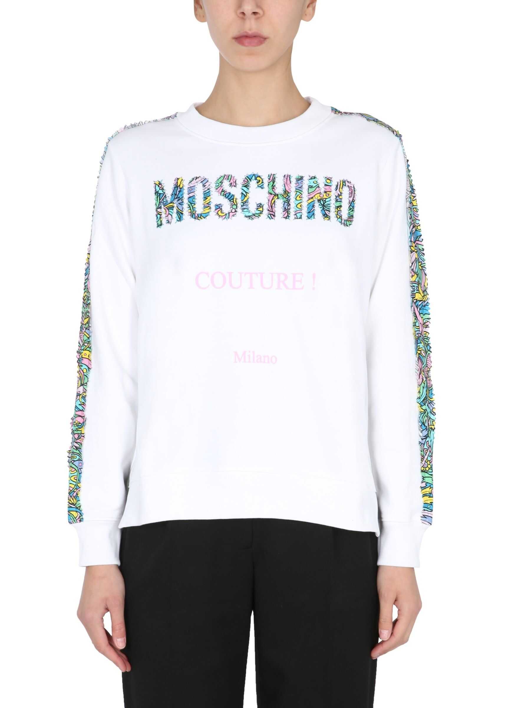 Moschino Sweatshirt With Inside Out Print 17050427_2001 WHITE