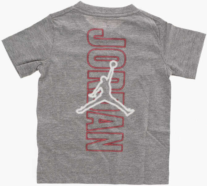 Tricouri Nike Jordan Air Logo-Print T-Shirt Gray Baieti (BM 8277109) 3