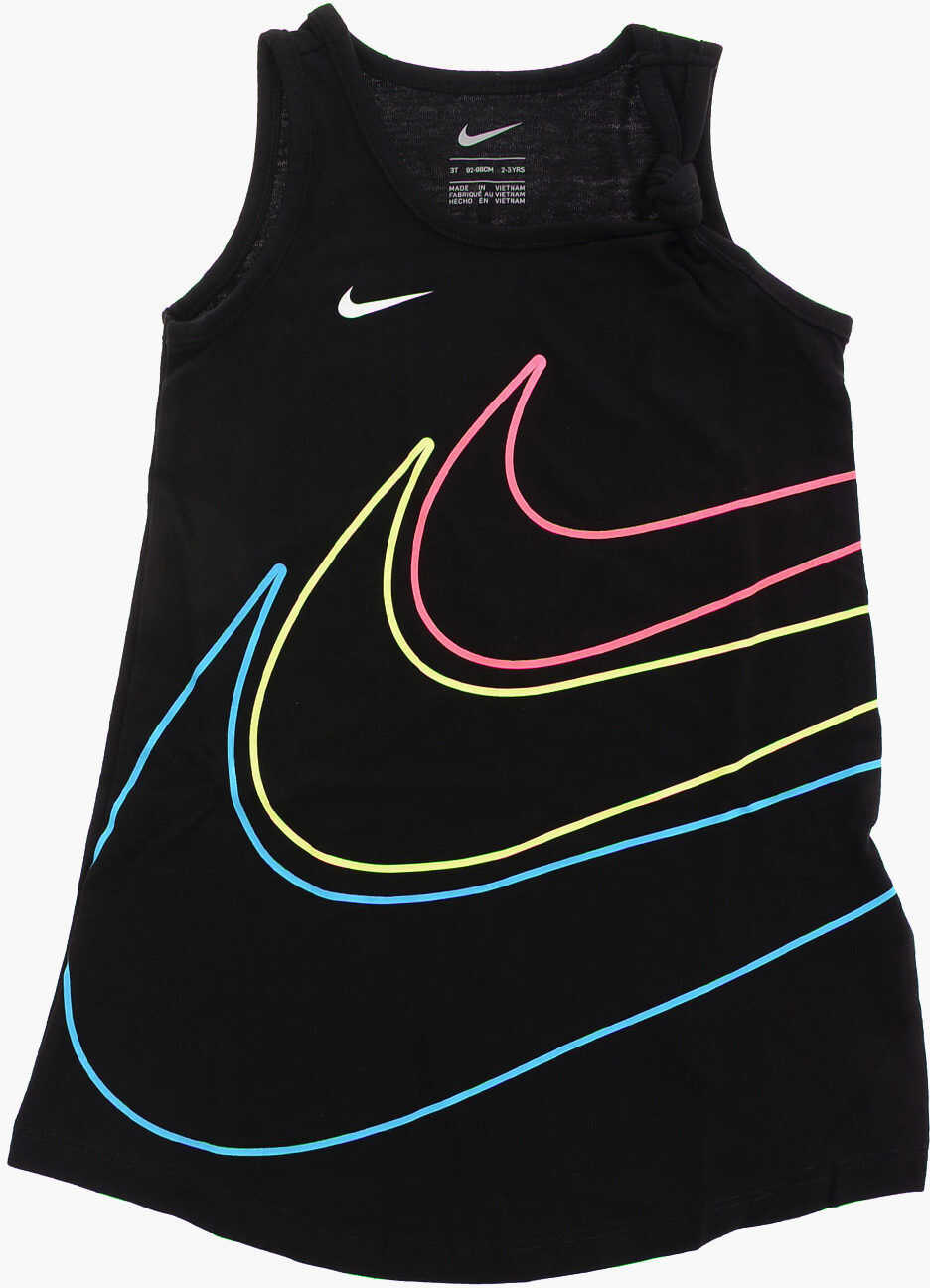 Nike Logo-Print Tank Dress Black